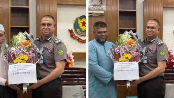 ডিএমপি’র নবনিযুক্ত অতিরিক্ত পুলিশ কমিশনার আবুল বাসার তালুকদারকে জাতীয় সাংবাদিক সংস্থার ফুলেল শুভেচ্ছা