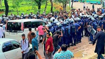 এনসিপিকে হবিগঞ্জে ঢুকতে দেয়নি পুলিশ